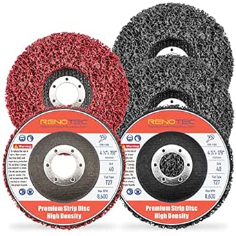 RENOTEC 5 Pack Easy Strip Discs Stripping Wheel Clean and Remove Paint ...