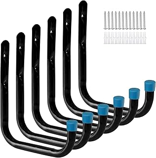 Heavy Duty Garage Storage Utility Hooks, 7.28'' Garage Storage Hooks Wall Mounted Garage Storage Utility Hooks and Hangers-Organizer for Tools,Bikes,Ladders,Chairs