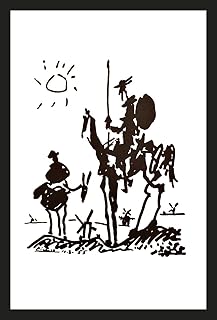 FRAMED Don Quixote by Pablo Picasso 18x12 Art Print Poster - Drawing - Wall Decor - Famous Painting Museum Master
