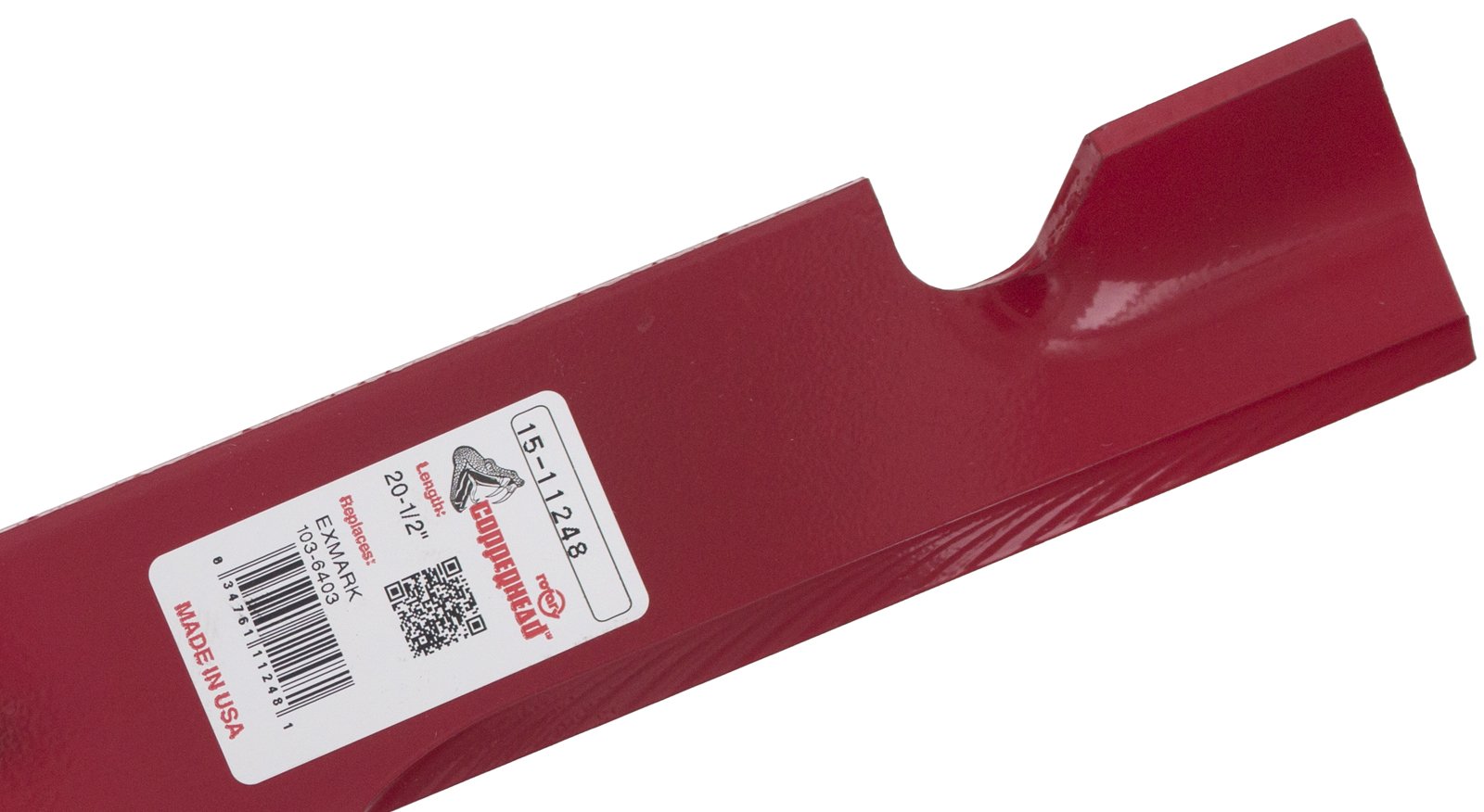 Rotary Cuchillas de cortacésped 11248 para Exmark 1036403(S) 1036393(S) 1036398 1036403(S) longitud 20-1/2 pulgadas, ancho 2-1/2 pulgadas, grosor 0.240 pulgadas, agujero central 15/16 pulgadas 60