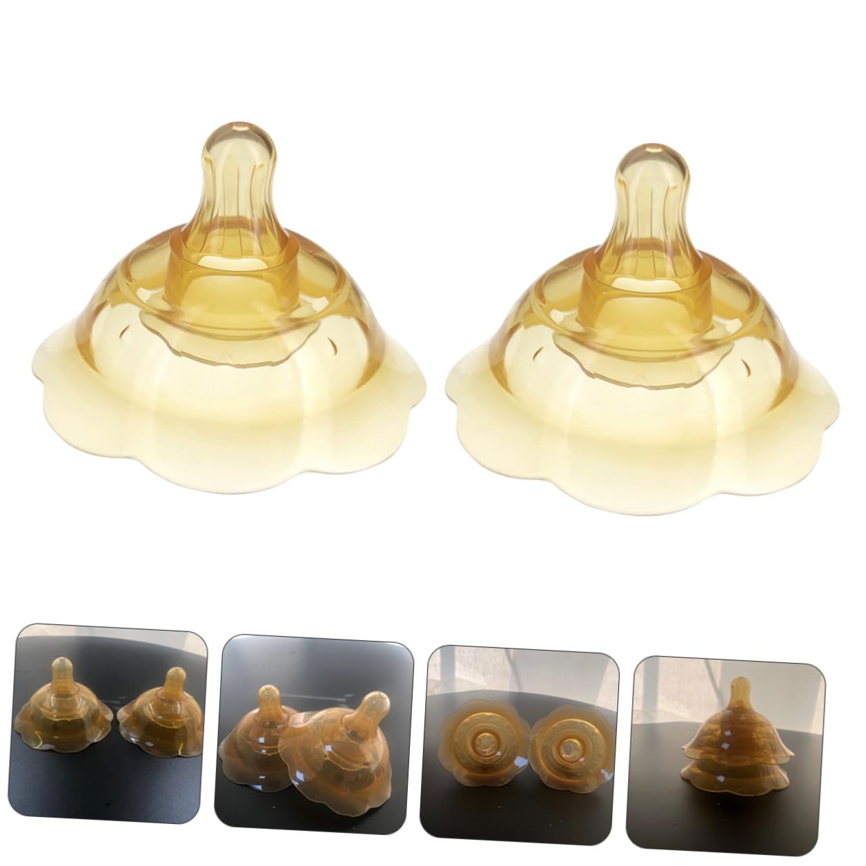 2pcs Breastfeeding Breast Shells Milk Saver Pads Silicone Protective Shields for Nursing Moms to Collect Milk and Nipple