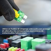 Vista 3 de 80 piezas de fusibles estándar para coche, kit de surtido de fusibles (1 A/3 A/5 A/10 A/15 A/20 A/30 A/40 A) Fusibles planos automotrices para RV