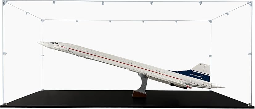 Acrylic Display Case Compatible for Lego Concorde #10318, Dustproof Display Case Case Only Lego Sets are NOT Included