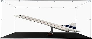SONGLECTION Acrylic Display Case Compatible for Lego Concorde #10318, Dustproof Display Case (Case Only) (Lego Sets are NOT Included)