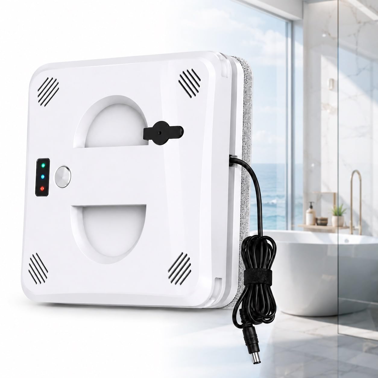 Pulitore automatico per finestre, aspirazione 3000Pa, anti-caduta, ultrasottile, 7 cm, per interni ed esterni, telecomando, 3 modalità di pulizia