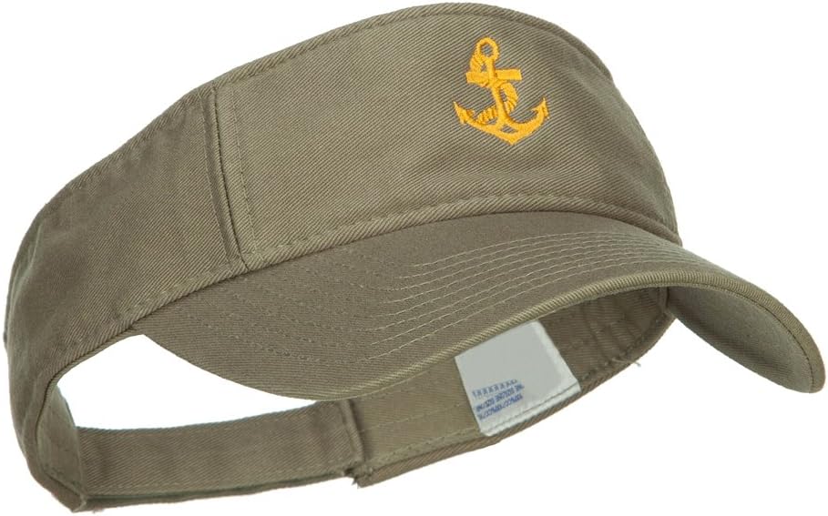 Anchor Logo Embroidered Cotton Washed Visor