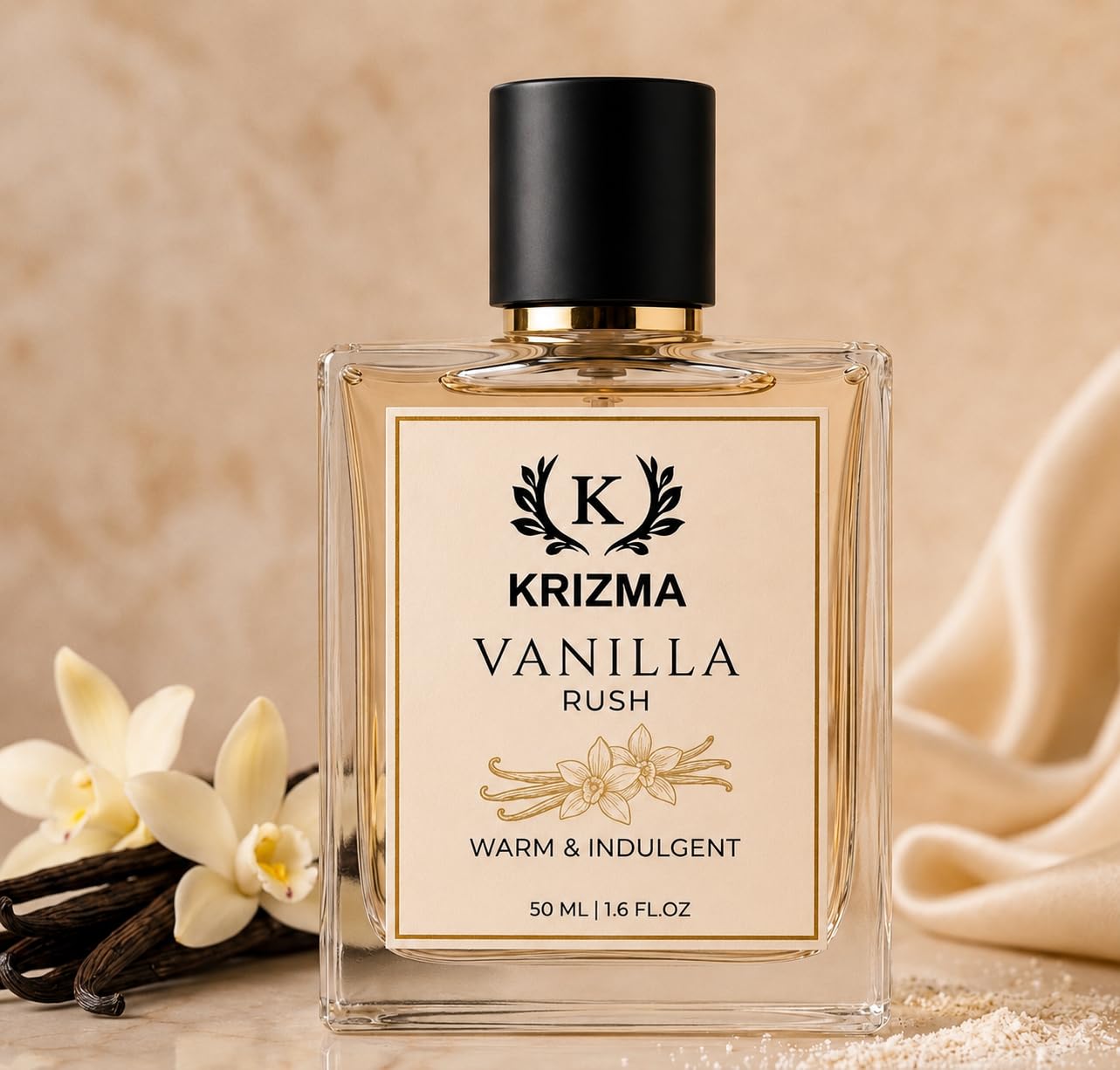 Krizma Vanilla Rush Parfume 50 ml Long Lasting Fragrance Ambery Vanilla Perfume with Orchid,Caramel, Amber, Musk, Patchouli | Eau De Parfum Spray - 50 ml(Unisex Perfume)-image-47