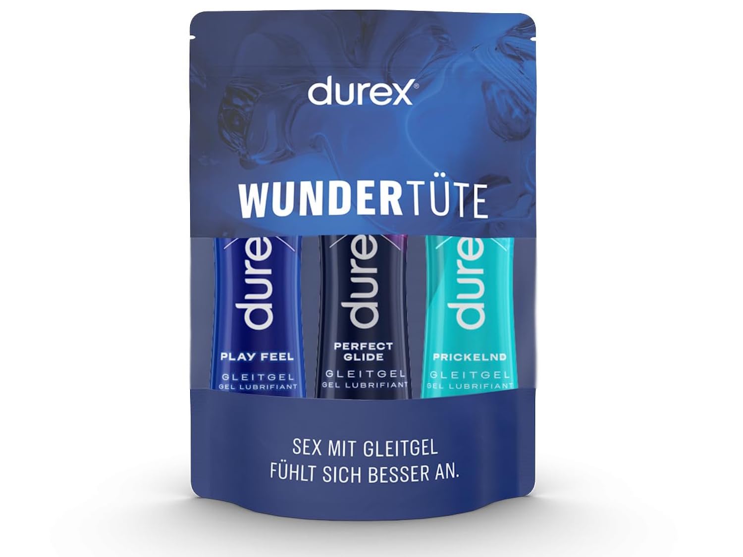 Durex Play Gleitgel Mixpackung  Wasser- & Silikonbasis, 3 x 50 ml