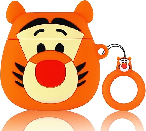 Miniatura 6 de JoySolar Funda para Airpod 1 y 2, linda funda de silicona suave 3D de dibujos animados Kawaii, diseño único, diseño único, a la moda, para niñas,