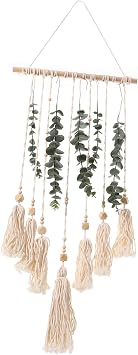 Macrame Woven Leaf Wall Hanging for Background Decor