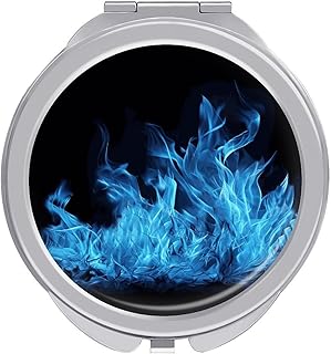 Portable Travel Makeup Mirror, Blue Flame Pri...
