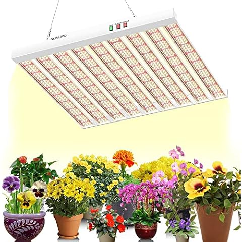 2022 New Led Grow Light Full Spectrum for Indoor Plant Lights Growth Lamps, SPF4000 400W 5x5ft Coverage, Use 1323pcs Samsung Diodes Switch Growing Lamps for Seeding Flower, Fixed Installation Cover