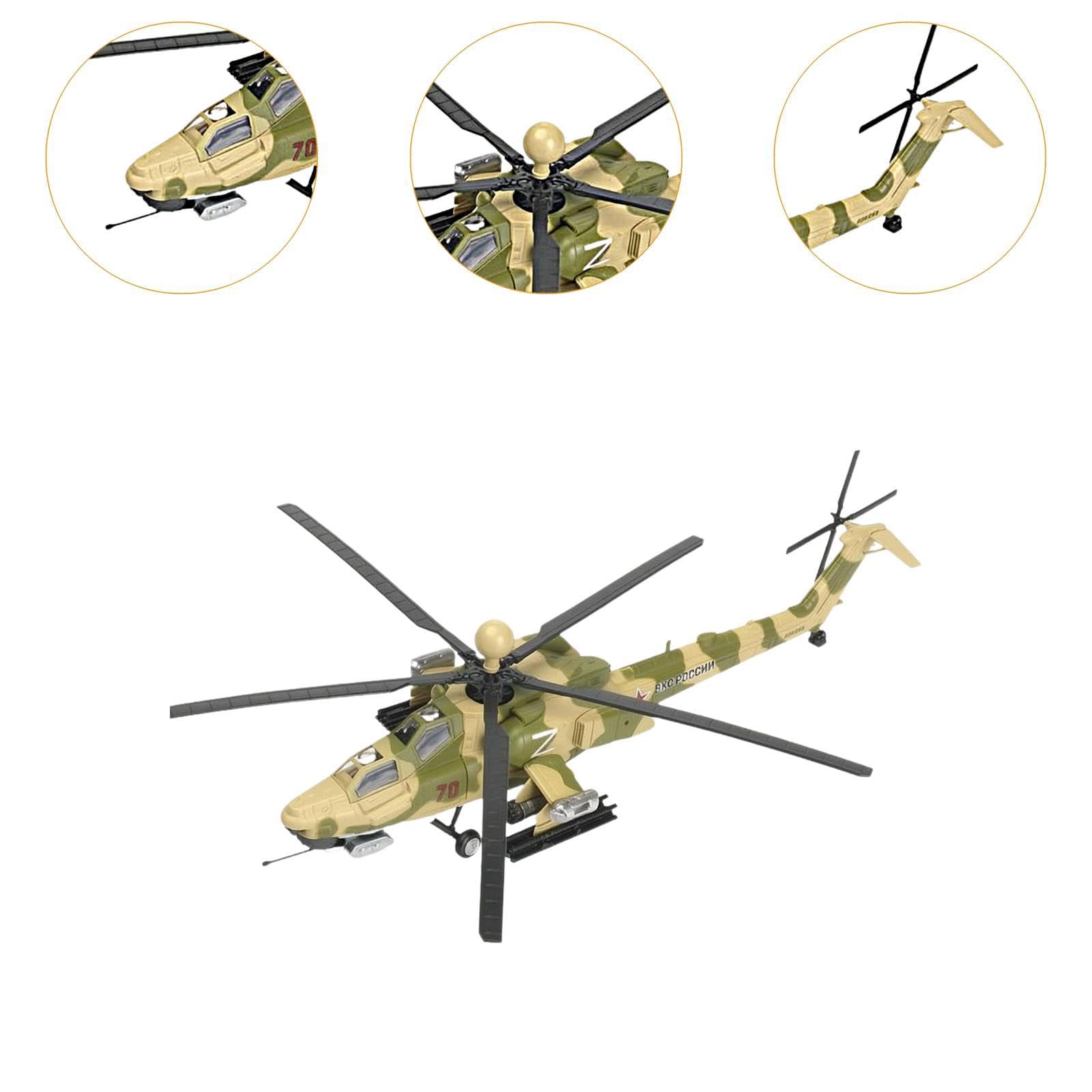 Modello Aereo MI-28NM Kit Montaggio Elicottero Collezione Ornamento Souvenir Materiale PP Facile da Assemblare Adatto per Scrivania Scaffale Ufficio, Russo