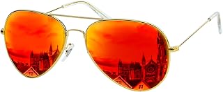 Retro Polarized Sunglasses for Men Women UV400 Mirrored Sun Glasses Classic Metal Frame