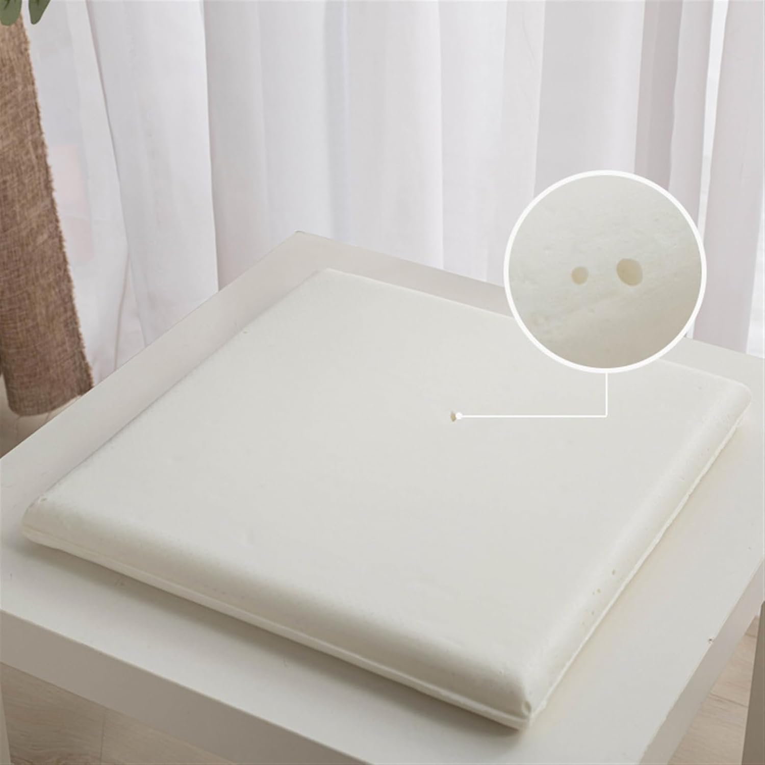 4 Pack Chair Cushion Memory Foam Pads, Square Non-Slip Thick Dining Chair Cushions with Ties and Removable Cover for Home Office Restaurant Chair Pads Orange 15 x 14 Inch