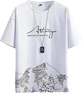 تيشرت قطن صيفي بتصميم الجبل للرجال