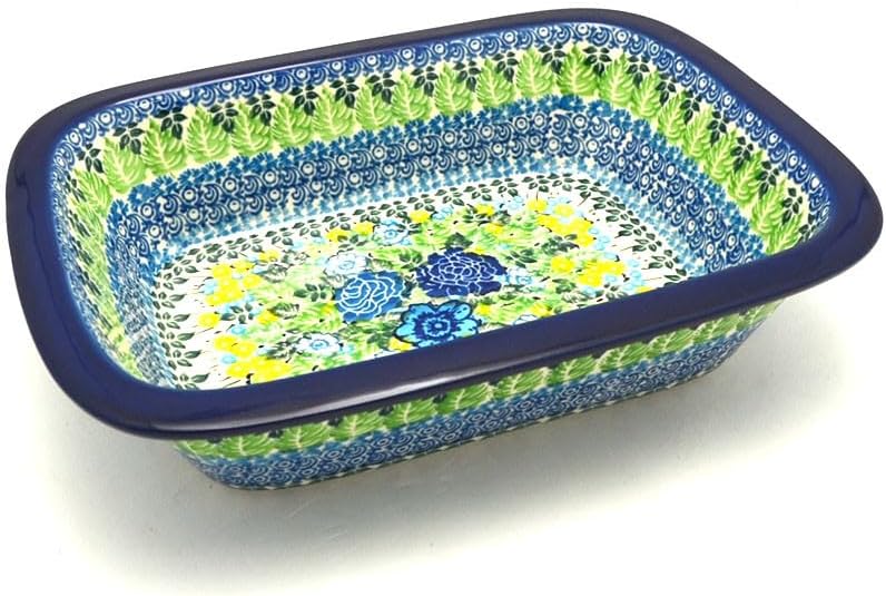 Polish Pottery Baker - Rectangular with Grip Lip - Unikat Signature U3677