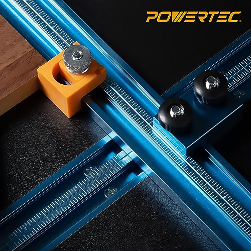 POWERTEC 71667 36" Double-Cut Profile Universal T-Track with Predrilled Mounting Holes, Dual Laser Engraved Scale – Dual Purpose Track for Woodworking Jigs & Fixtures, Miter Saw Stand & Workbench by POWERTEC - Used condition - Image 7