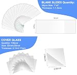 Microscope Slides and Covers Kit 50 Pcs Pre-Cleaned Blank Glass Slides for Microscopes 100 Pcs Square Coverslips Cover Glass for Experiments & Analyses