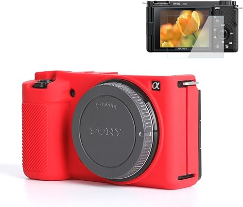 Miniatura 7 de Pocoukate Funda para cámara Sony ZV-E10  ZV-E10L, estilo Vlog Alpha ZV-E10 ZV-E10L Cámara digital antiarañazos, ajuste delgado, funda suave para