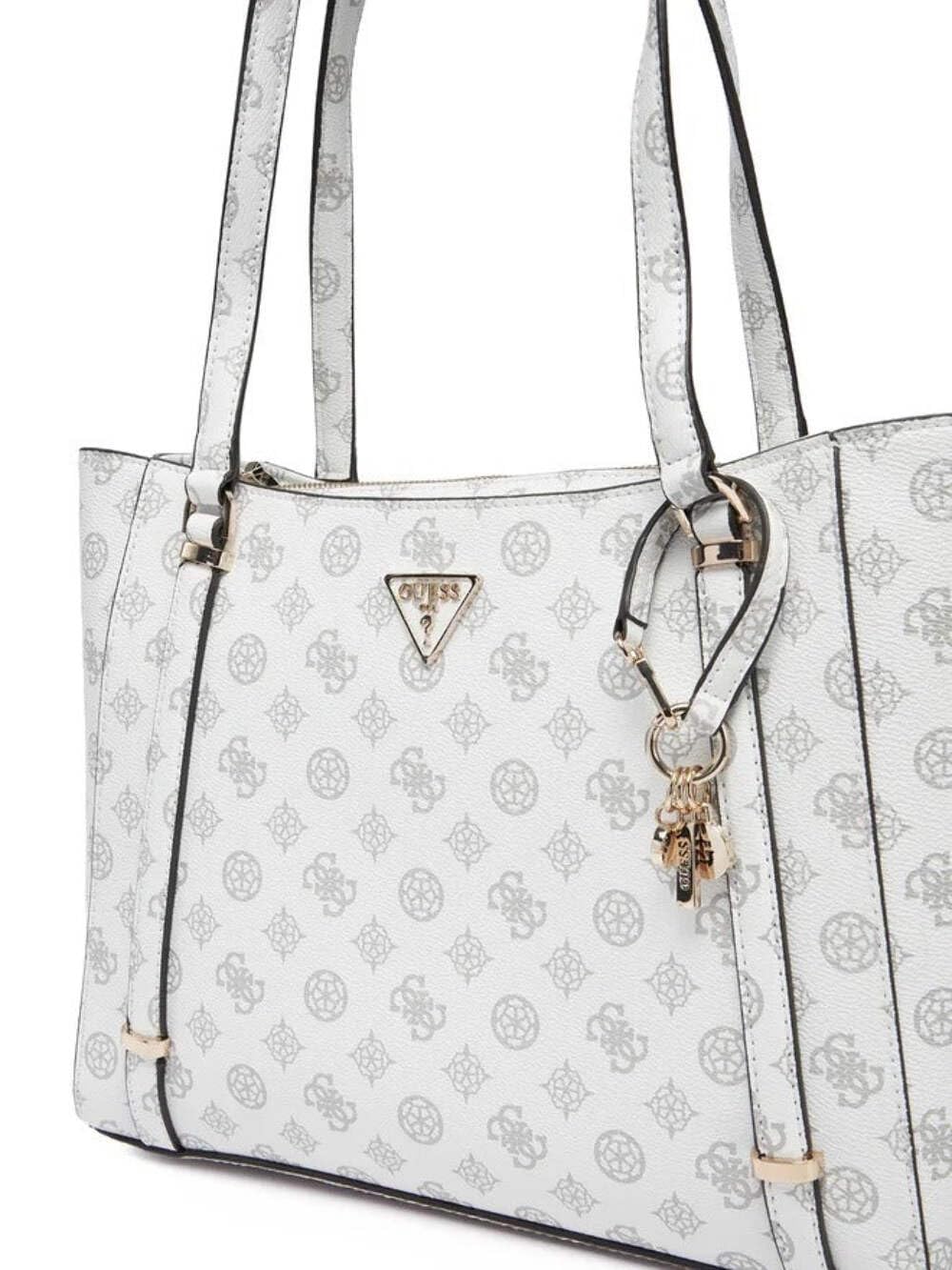 GUESS Eco Erica Elite Tote Bag White Logo