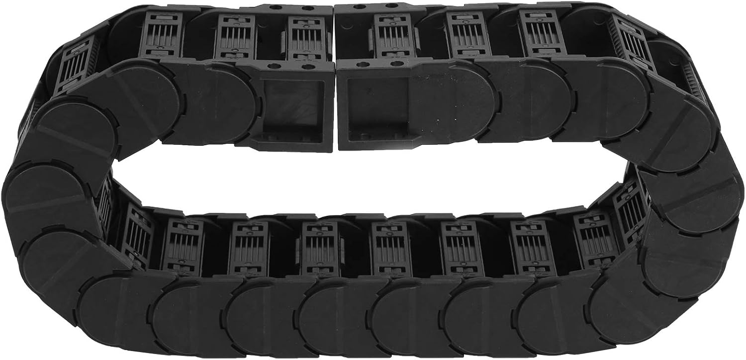 Nylon 66 Cable Drag Chain - Low Noise Series Tank Towline for Cable Management - 25 mm by 25 mm Inner Dimensions - 0.7 Meter Length - Removable Link Assembly for Machinery (D25*77)
