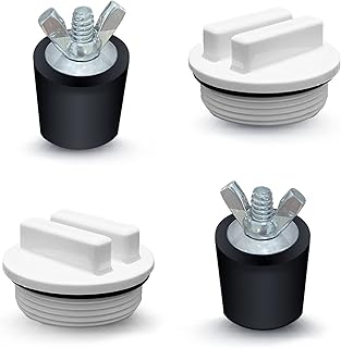2 Pcs 1" Pool Winterizing Plugs Rubber Expansion Plugs with 2 Pcs 1.5" Threaded Pool Spa Return Winterizing Plug for Inground Pool Above Ground Pool （Total 4 Pcs）