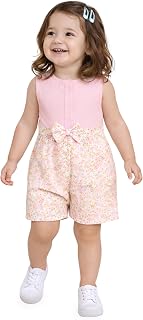 Kidbea Girls' Cotton Jumpsuit | Ultra Soft, Comfortable Sleeveless One-Piece Outfit with Floral Prints for Kids Price In India
