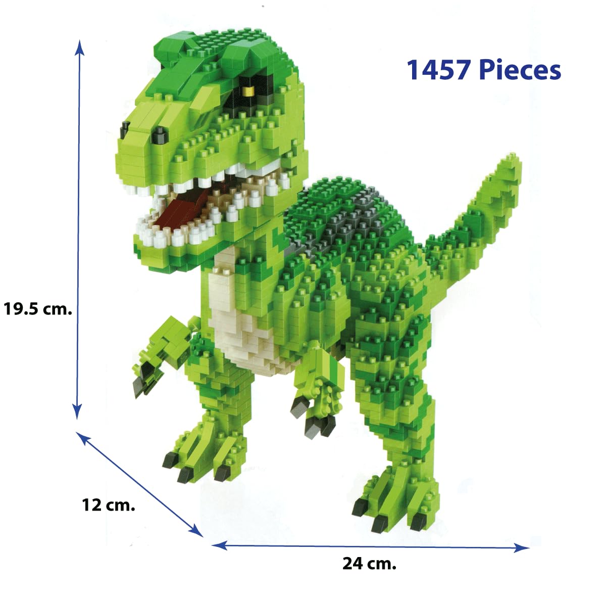 Kit de Construcción con Bloques en Miniatura. Figura Coleccionable para Armar. Pasatiempo Creativo Adultos y Niños. Dinosaurio Velociraptor
