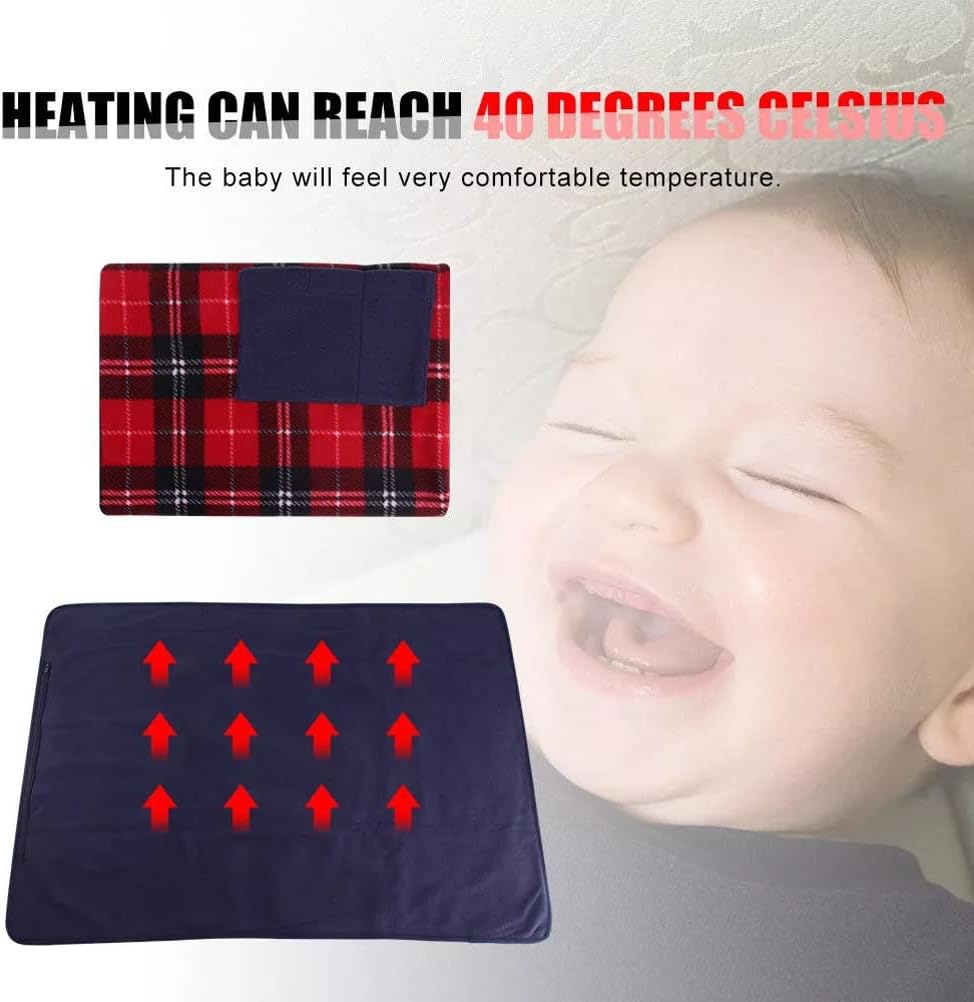 USB Electric Heated Blanket, Soft Lightweight Car Travel Blanket with Quick Heating Function, Suitable for Cold Weather, Made of Cotton, Size: 880 * 650MM
