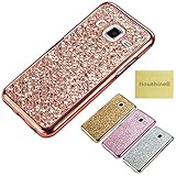 J7 ( 2016 Version ) J710 Glitter TPU Case, Houshine Premium Electroplated Bumper Bling Soft Cover Case for Samsung Galaxy J7 2016, Rose Gold
