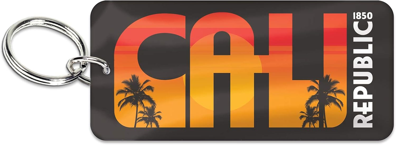 WinCraft Destination California State/California Acrylic Key Ring GlossyState/California Acrylic Key Ring Glossy, Multi, NA