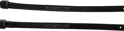 Vista 5 de Huntley Equestrian Correas de cuero resistentes y duraderas de alta calidad, cierre de hebilla de acero inoxidable, color negro