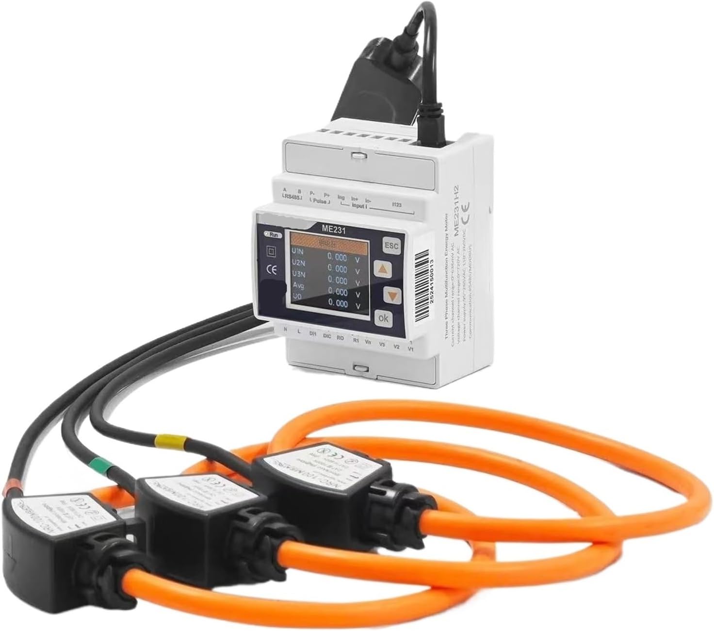 ME231 Three-phase digital energy meter(5-100A 16mm coil 3pc)
