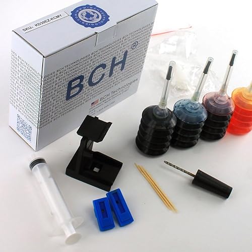 Miniatura 8 de BCH Kit de recarga de tinta, compatible con cartuchos de tinta HP seleccionados (67, 63, 65, 61, 64, 62, 910XL), tinta de alto rendimiento para