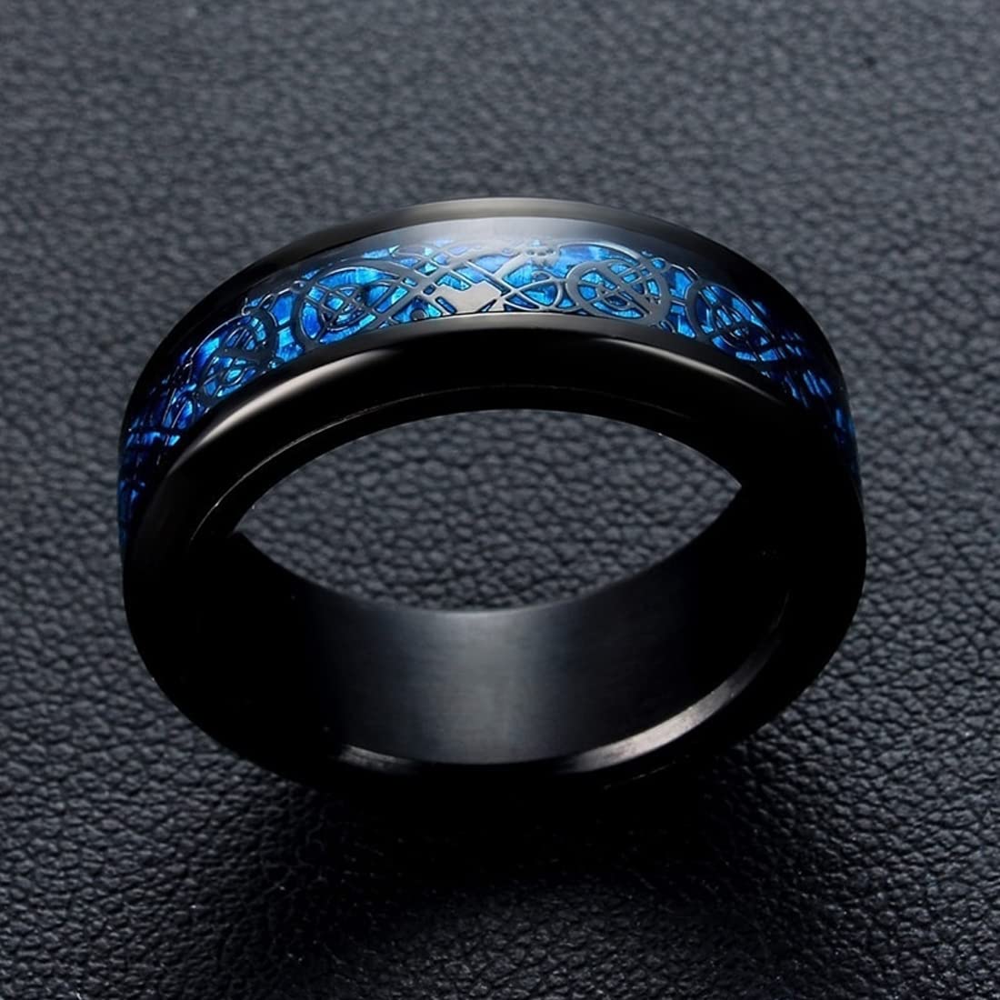 Stainless Steel Dragon Celtic Band Set Rings