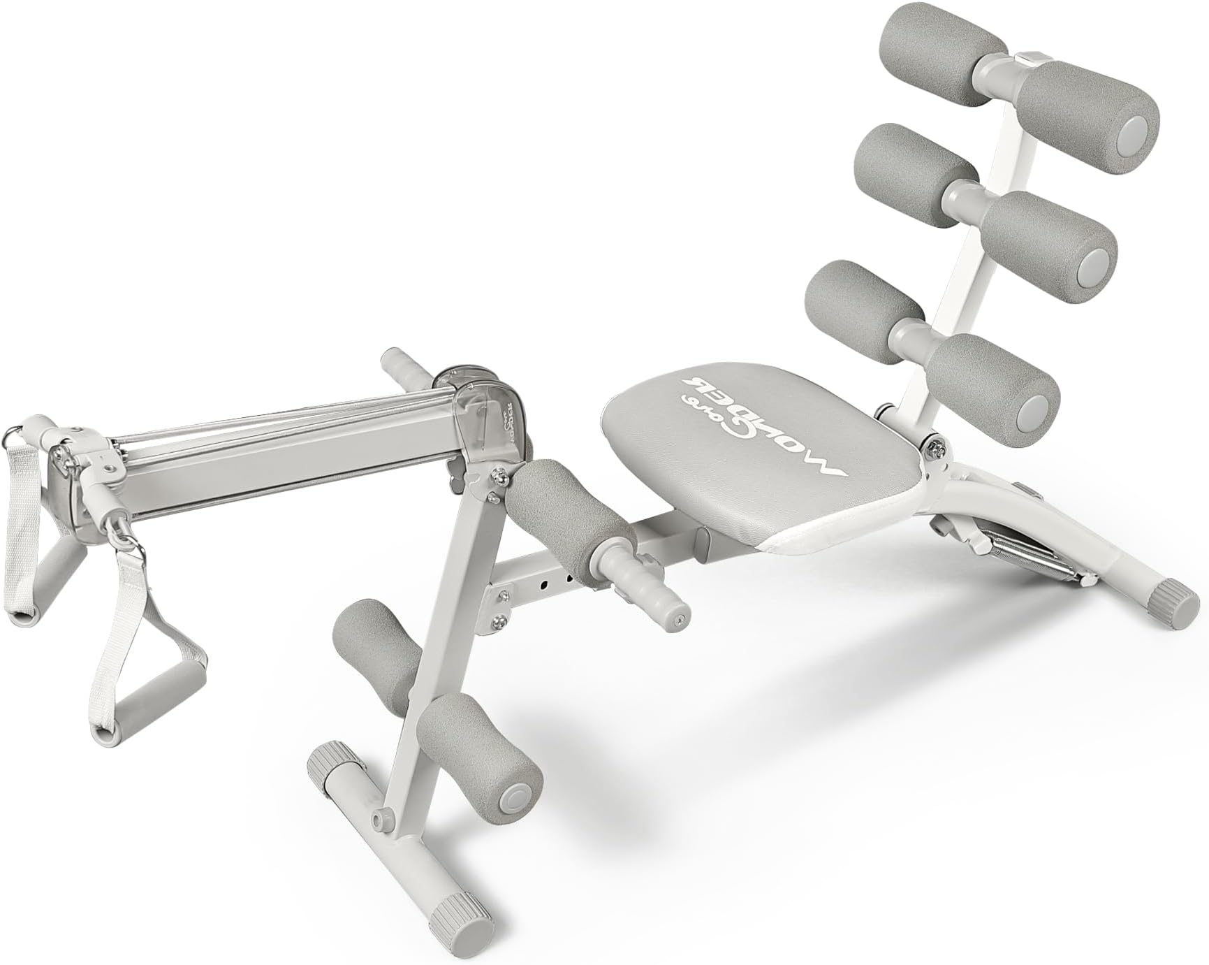 WONDER CORE 2 All-in-One Exercise Equipment, Total Body Workout Machine, Abdominal Exercise Chair, Adjustable Weight Bench with Sit Up, Rowing Machine, Twist Training, Home Gym Fitness Equipment