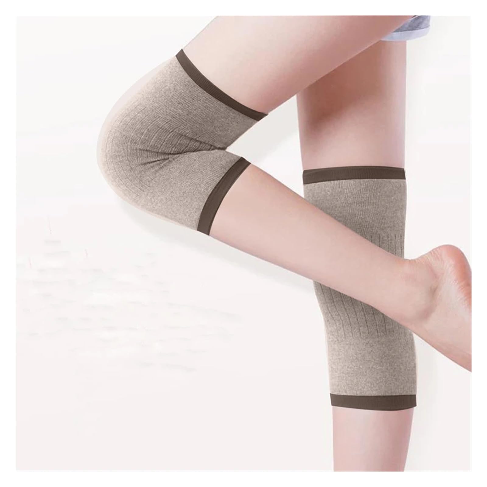 Rodilleras Deportivas Antideslizantes con Soporte y Calentadores (2 Unidades) para Hombre y Mujer, de Cachemira, térmicas de Invierno, Ideales para Ciclismo y esquí.