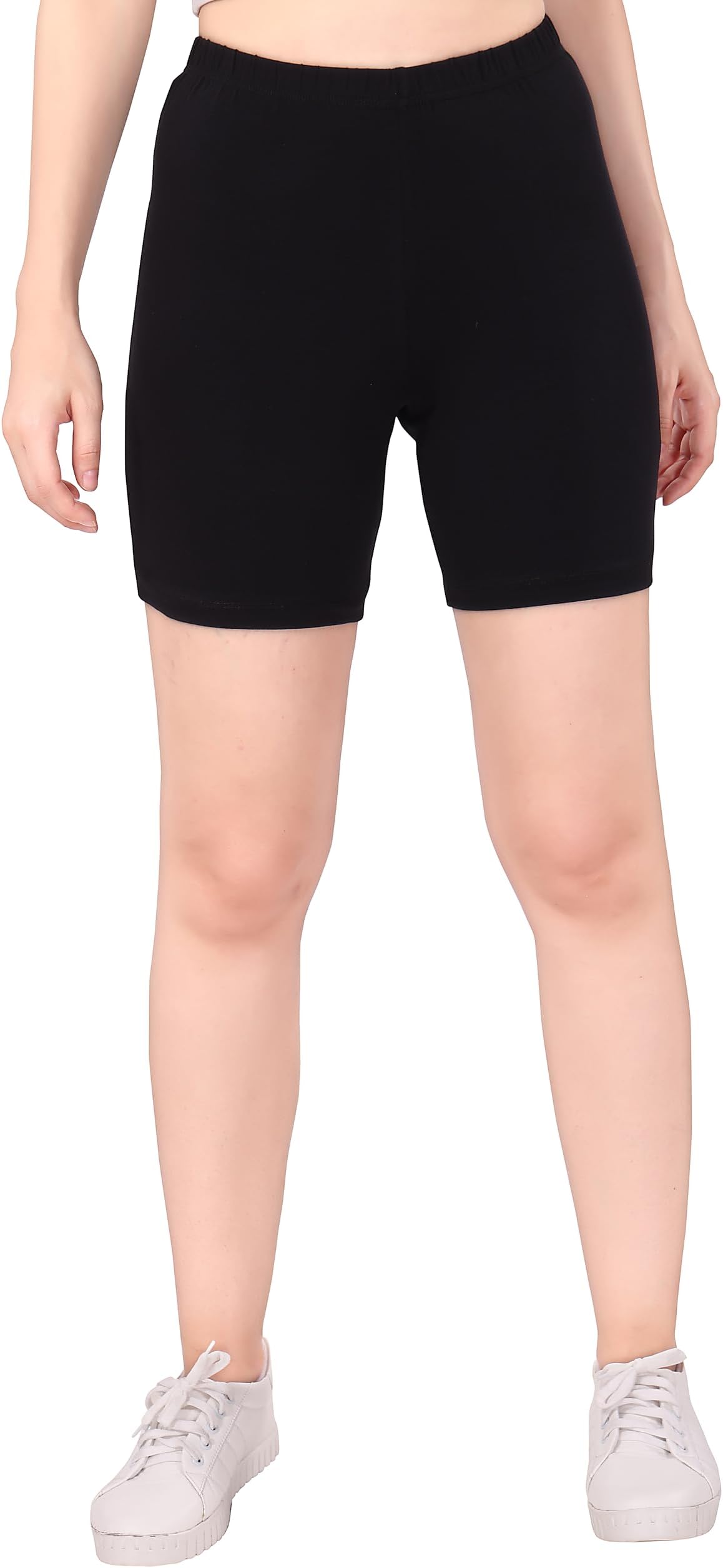TRASA Women’s Cotton Stretch Boyshorts | Mid Waist Underskirt Safety Shorts | Soft Combed Cotton Casual Inner Shorts - Availabe Size - S,M,L,XL,2XL,3XL