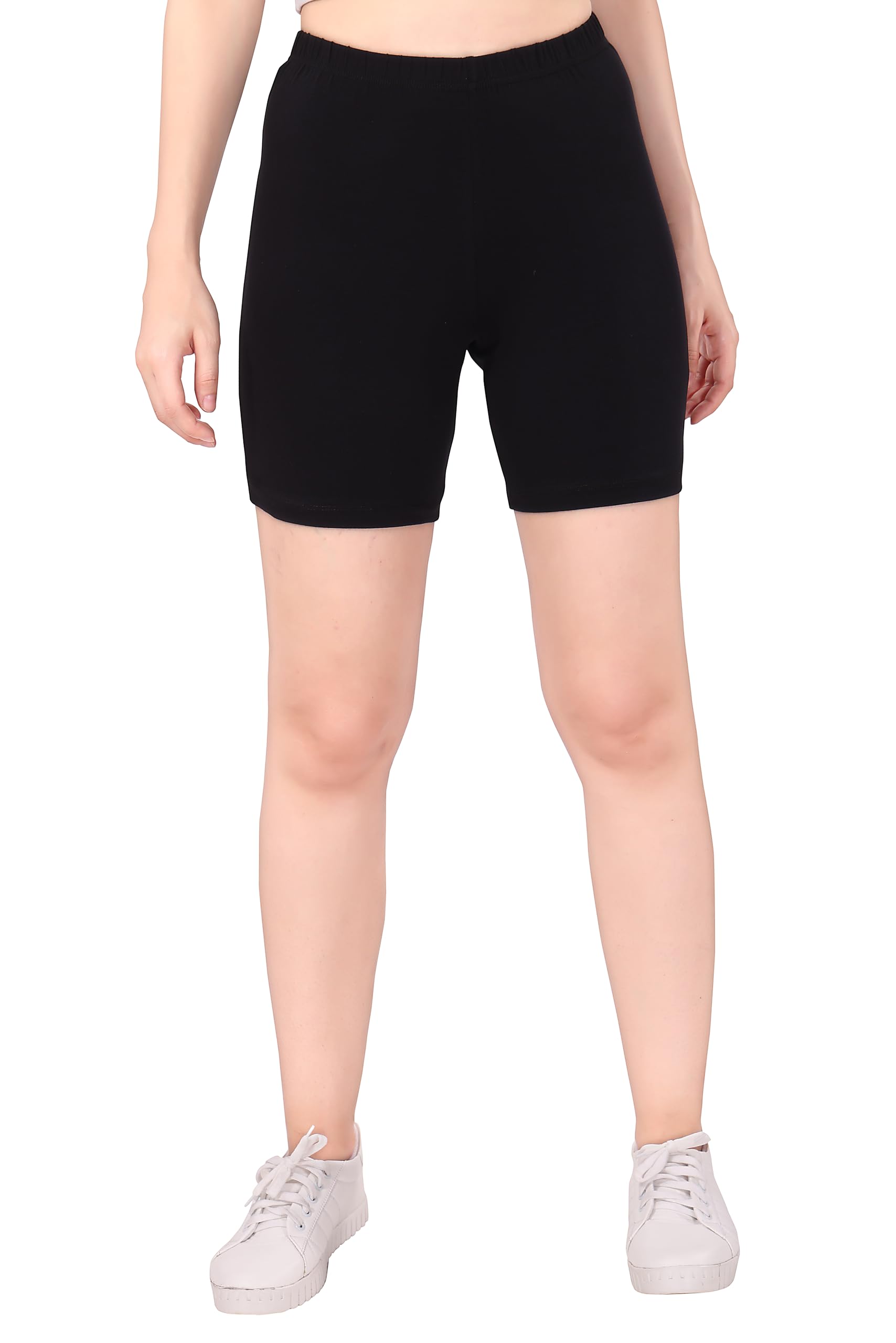 TRASA Women’s Cotton Stretch Boyshorts | Mid Waist Underskirt Safety Shorts | Soft Combed Cotton Casual Inner Shorts - Availabe Size - S,M,L,XL,2XL,3XL