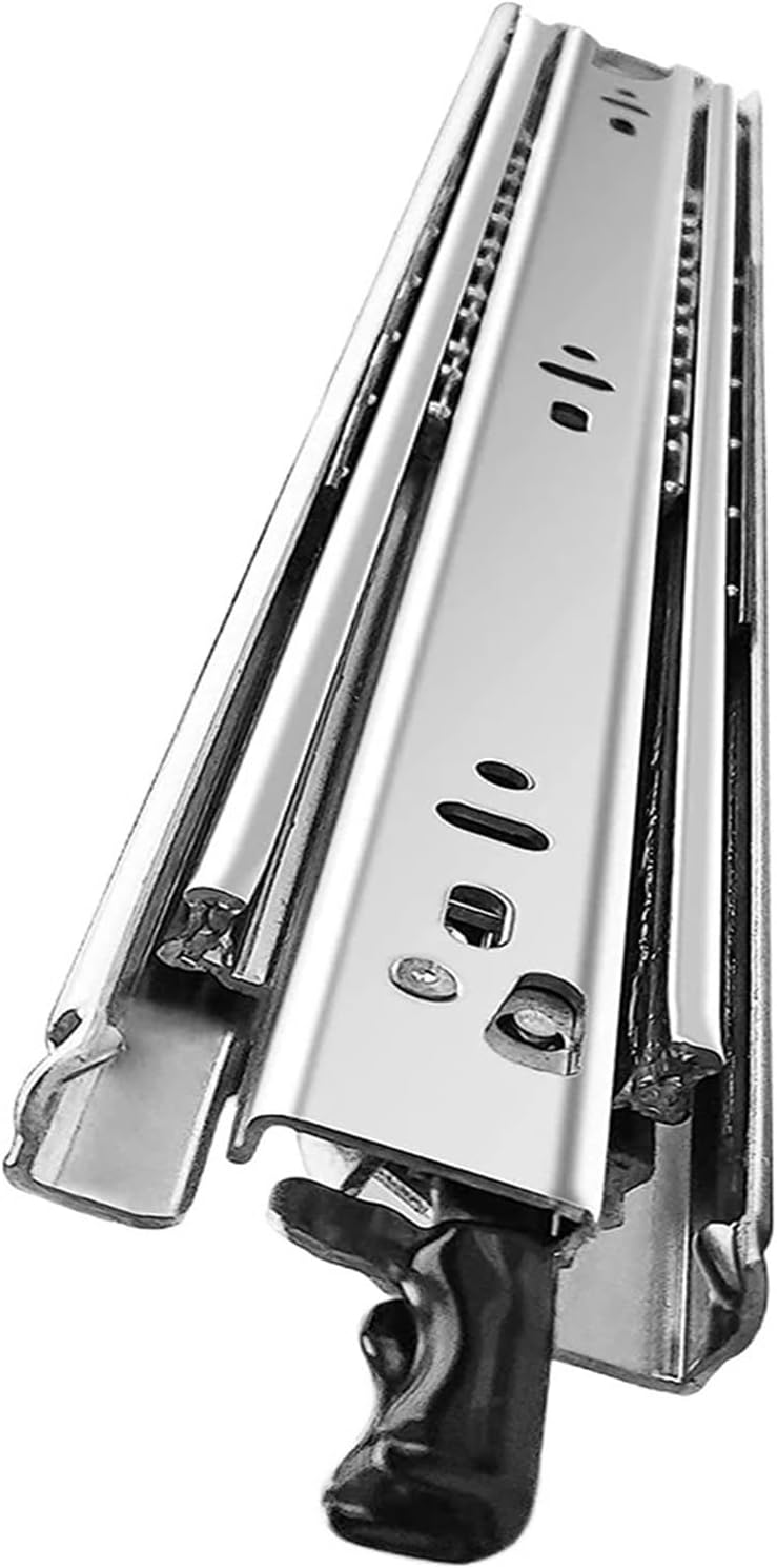 51mm Wide Heavy Duty Load Drawer Slides with Lock, Drawer Runners, Tracks Glides, Side Mount, 68kg Load Capacity(1000mm(40inch))