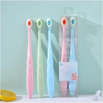 Manual toothbrush 2 PC Couple Toothbrush Ultra-fine Bristles Soft Teeth Love Heart Anti Slip Brush Handle Deep Cleaning Whitening Adult Brush