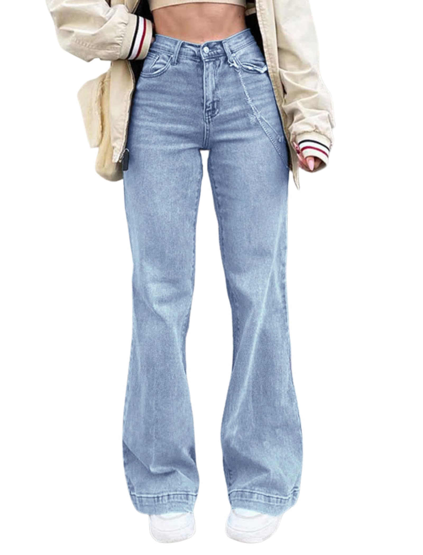 EMMIOL Women's Flare Wide Leg Jeans