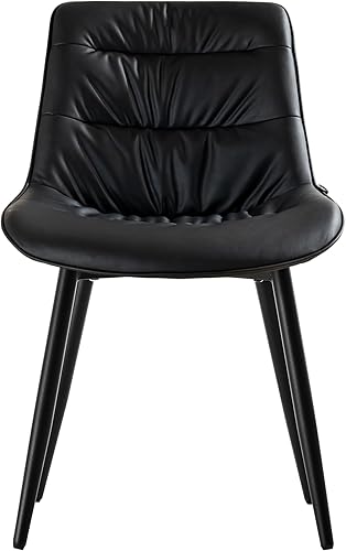 Miniatura 9 de Kidol & Shellder Juego de 2 sillas de comedor tapizadas de mediados de siglo, sillas de cocina modernas de piel sintética, silla decorativa sin