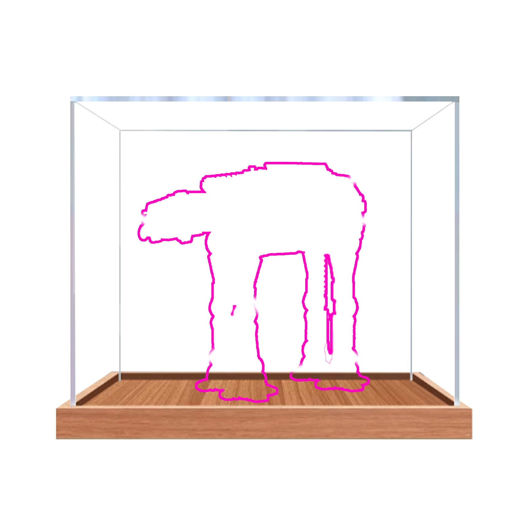Dustproof acrylic Display Case for Le-go 75454 Model (Wooden3mm)