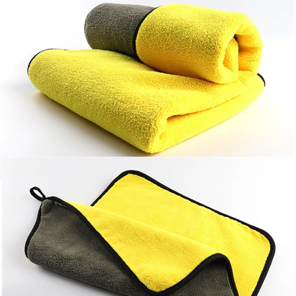 Ręcznik z mikrofibry do mycia samochodu 30 x 30/60 cm ściereczka do suszenia samochodu obszycie ściereczka do pielęgnacji samochodu szczegóły ręcznik do mycia samochodu 30 x 60 cm