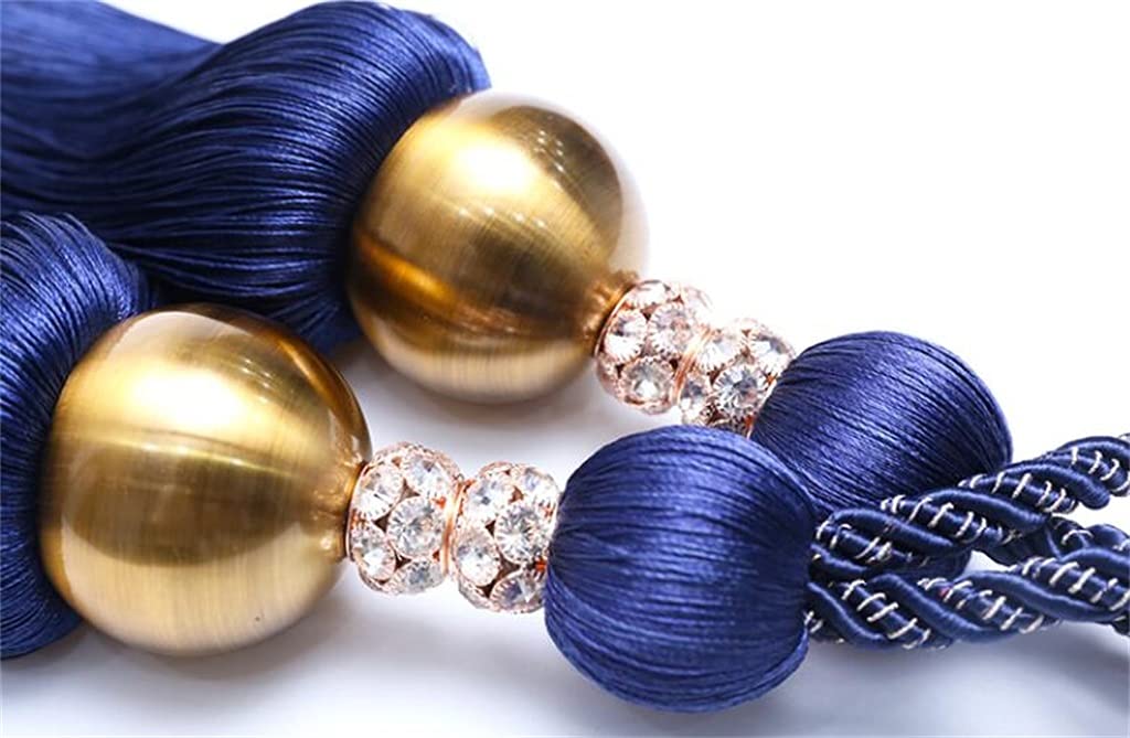 Attache de Rideau Suspendue Boule Une Paire de Corde de Suspension à Pompon (Argent comme indiqué sur la Photo) (Argento comme Le Montre la Photo)