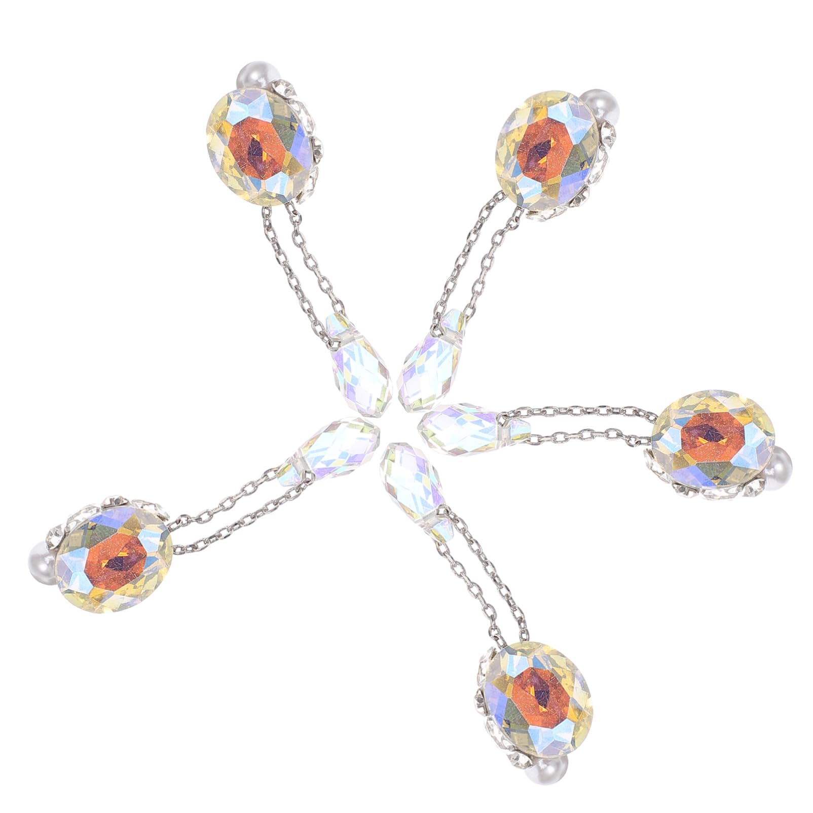 VALICLUD 4 Set Pendente Decorazione Arte Gemme E Ciondoli Per Unghie Cristalli Manicure Forniture Gioielli Arredamento Ciondolo Fabbricazione Uv Cristallo Di 5 Pezzi*4