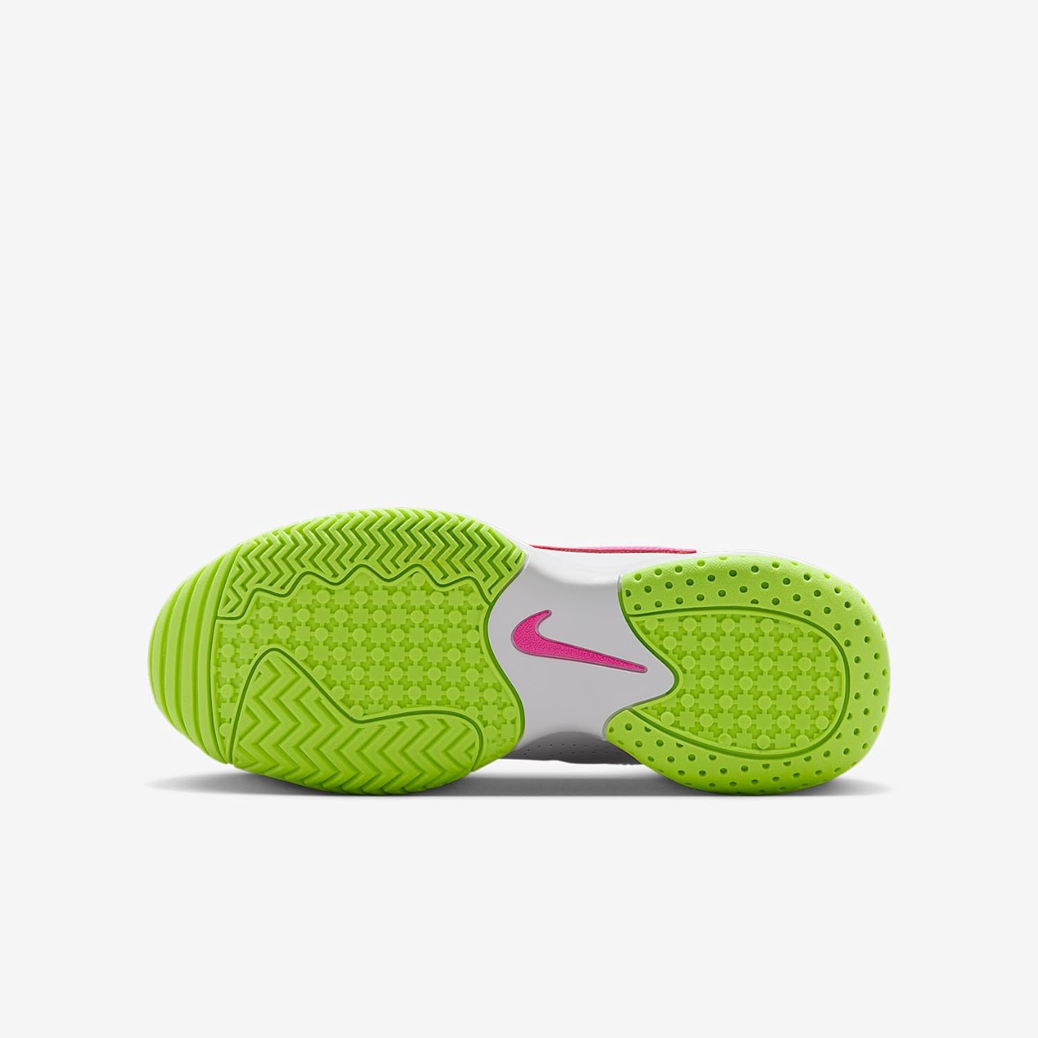 NikeCourt Jr. Lite 2 Big Kids’ Tennis Shoes (White/Hot Lime/Grey Fog/Laser Fuchsia)