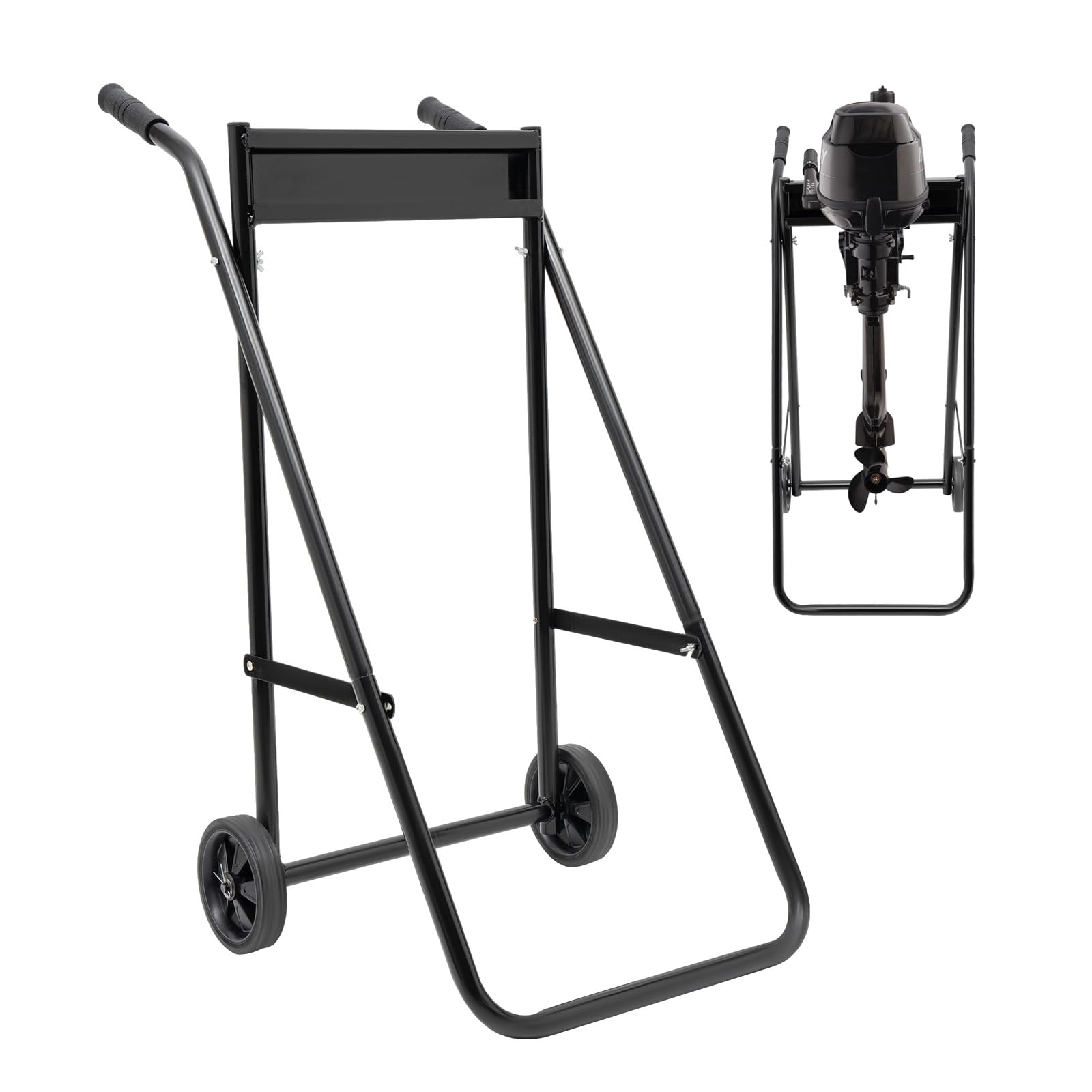 Carrello Porta Motore per imbarcazioni fuoribordo, capacità 70 kg, Carrello Porta Motore per imbarcazioni ad Alta Resistenza, Carrello di Trasporto Pieghevole, Carrello di Supporto per Motor